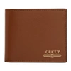Gucci Leather Wallet With  Logo In Brown