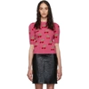 GUCCI GUCCI PINK CHERRIES SHORT SLEEVE SWEATER