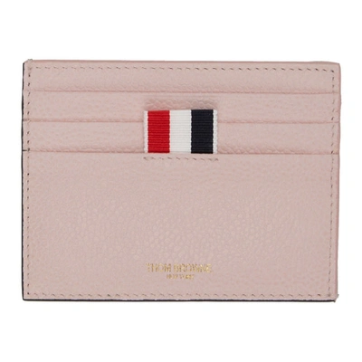 Thom Browne Pink And Green Bicolor Card Holder In 345 Med Grn
