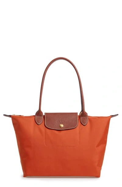 Longchamp 'small Le Pliage' Shoulder Tote - Orange In Saffron
