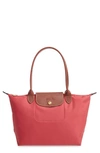 Longchamp 'small Le Pliage' Shoulder Tote - Red In Fig