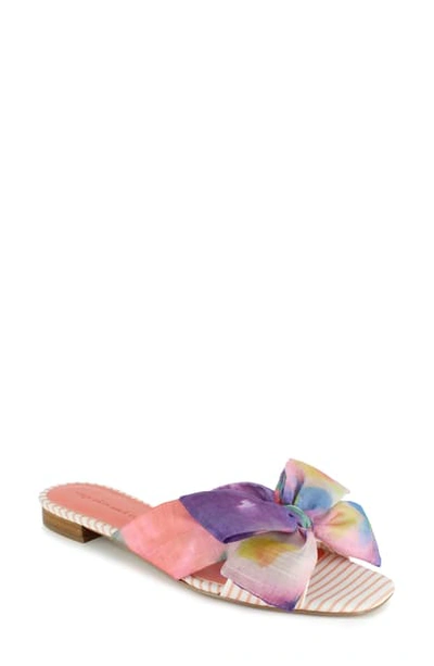 Cupcakes And Cashmere Ynez Slide Sandal In Rainbow Multi Fabric
