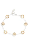 ANNA BECK HAMMERED STATION BRACELET,4235B-TWT