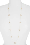 ANNA BECK LONG HAMMERED STATION NECKLACE,4234N-TWT
