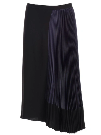 Marni A Line Ribbed Skirt In Black