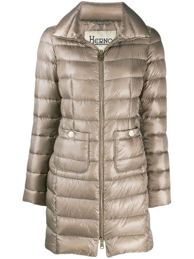 Herno Maria Zipped Jacket In Dove Grey