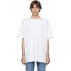 OFF-WHITE WHITE & SILVER OVERSIZED UNFINISHED T-SHIRT