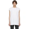 OFF-WHITE OFF-WHITE WHITE AND SILVER UNFINISHED TANK TOP