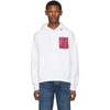 OFF-WHITE OFF-WHITE WHITE AND PINK HALFTONE ARROWS SLIM HOODIE