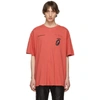 OFF-WHITE RED & BLACK OVERSIZED SPLITTED ARROWS T-SHIRT