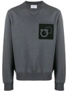 FERRAGAMO GANCINI PATCH SWEATSHIRT