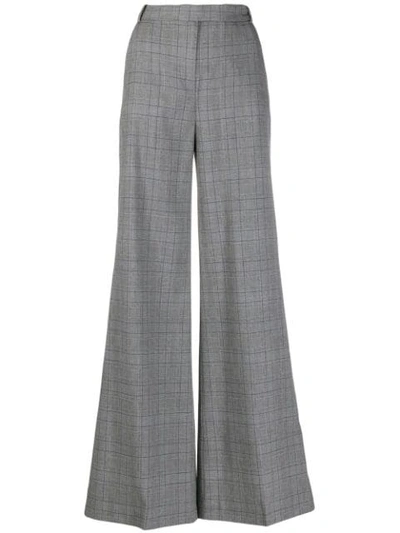 Pinko Check Pattern Flared Trousers - 灰色 In Iec Mult.grigio/blu