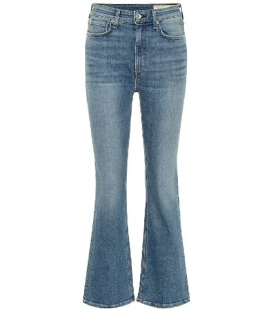 Rag & Bone Nina High-rise Cropped Flared Jeans In Blue