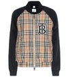 Burberry Monogram Motif Vintage Check Bomber Jacket In Beige