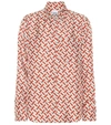 BURBERRY Monogram silk-twill shirt,P00400058