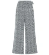 VERONICA BEARD DEXTER CHECKED LINEN AND COTTON trousers,P00400617