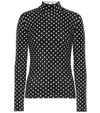 BALENCIAGA POLKA-DOT HIGH-NECK SWEATER,P00402946