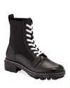 Rag & Bone Shiloh Lace-up Leather Combat Boots In Black
