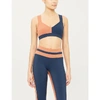 Vaara Elsa Stretch-jersey Sports Bra In Navy Copper
