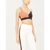 Vaara Elsa Color-block Stretch Sports Bra In Black Copper Cream