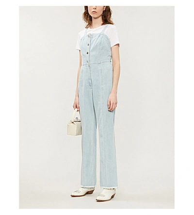 Apiece Apart Malene Stretch-denim Jumpsuit In Lightwash