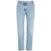 OFF-WHITE Blue cropped kick-flare jeans