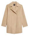 Theory Women's Double-faced Overlay Coat In Taupe Grey