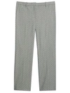 THEORY Optical Wool Cropped Tailered Trousers