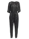 IRO Chimbote Metallic Pleated Popover Jumpsuit