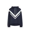 Tory Sport Tory Burch French Terry Chevron Hoodie In Navy Blue
