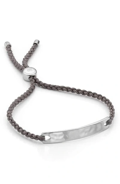 Monica Vinader Engravable Havana Friendship Bracelet In Mink/ Sterling Silver
