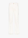 GOLDSIGN GOLDSIGN PRESSED PEARL HIGH WAIST STRAIGHT LEG JEANS,W334296513962879