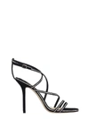 JIMMY CHOO DUDETTE 100 SANDALS IN BLACK SUEDE,10981495