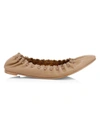 See By Chloé Jane Leather Ballet Flats In Beige