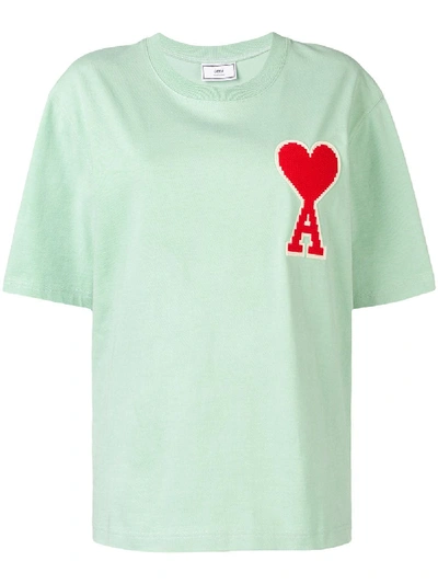 Ami Alexandre Mattiussi T-shirt Mit Logo-patch In Green