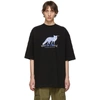 MAISON KITSUNÉ MAISON KITSUNE BLACK ADER ERROR EDITION BITMAP FOX T-SHIRT