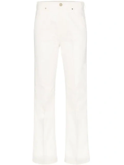 Goldsign High-rise Straight-leg Jeans In White