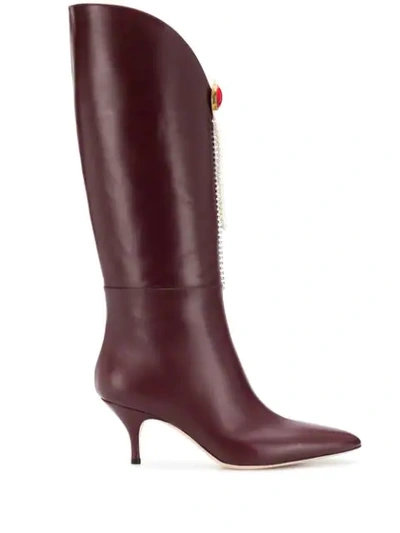Magda Butrym Czech Boots In Red