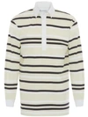 JW ANDERSON STRIPED RUGBY JERSEY POLO SHIRT