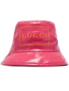 GUCCI GUCCI LOGO BUCKET HAT - 粉色