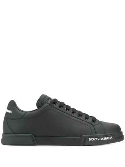 DOLCE & GABBANA PORTOFINO LEATHER SNEAKERS