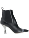 FENDI COLIBRÌ POINTED TOE ANKLE BOOTS