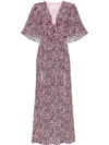 Les Rêveries Tie-front Leopard-print Silk-crepe Maxi Dress In  Pink Leopard
