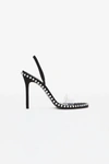 Alexander Wang Two-tone Leather And Pvc Sandals In Black