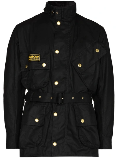 Barbour International Original Waxed Jacket In Black
