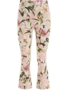 DOLCE & GABBANA LILY PRINT TROUSERS,10982377