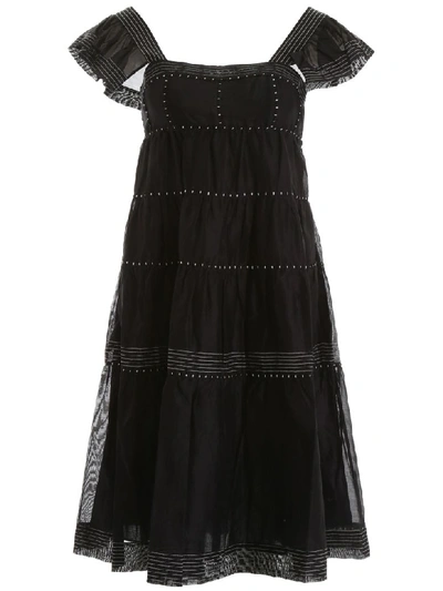Ulla Johnson Rosalie Midi Dress In Black