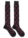 Gucci Gg Supreme Mid-calf Socks In Black