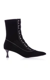 TABITHA SIMMONS FOR BROCK COLLECTION VELVET ANKLE BOOTS,761769