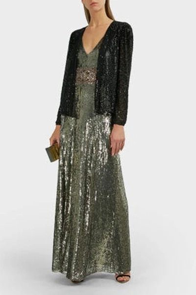 Jenny Packham Minette Sequinned Cardigan In Black